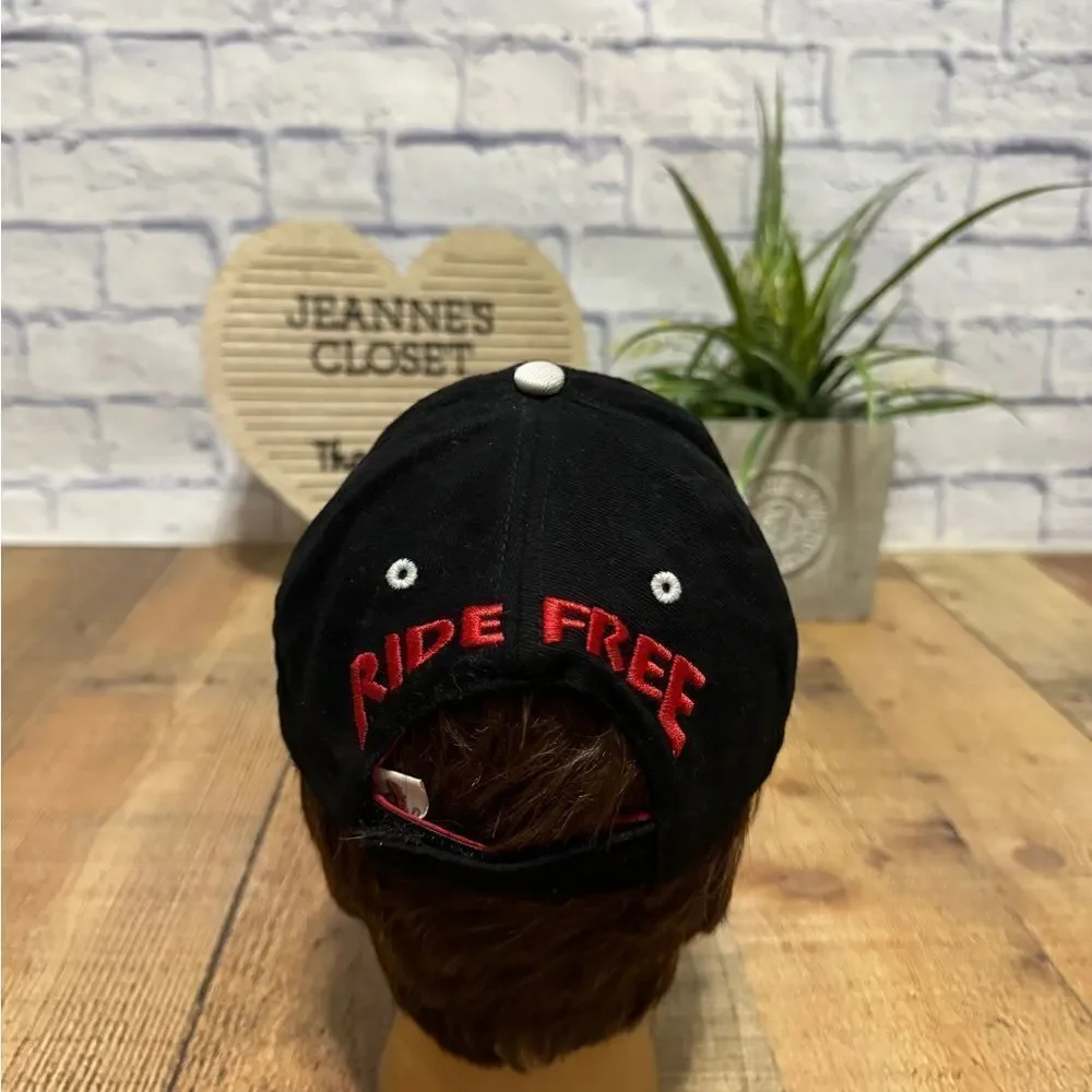 Vintage 90s Harley Davidson Cafe New York NYC Ride Free Biker Snapback Cap Hat